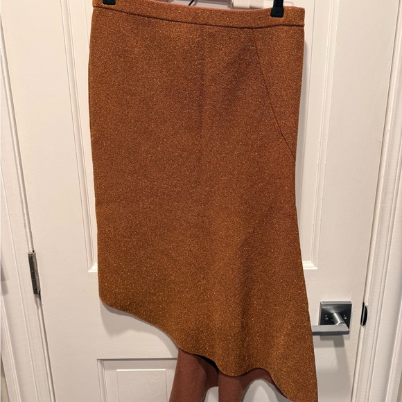 Alice + Olivia Rust Metallic Knit Cardigan and Skirt Set - Picture 9 of 10